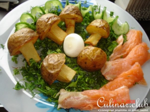 Маслята из картофеля