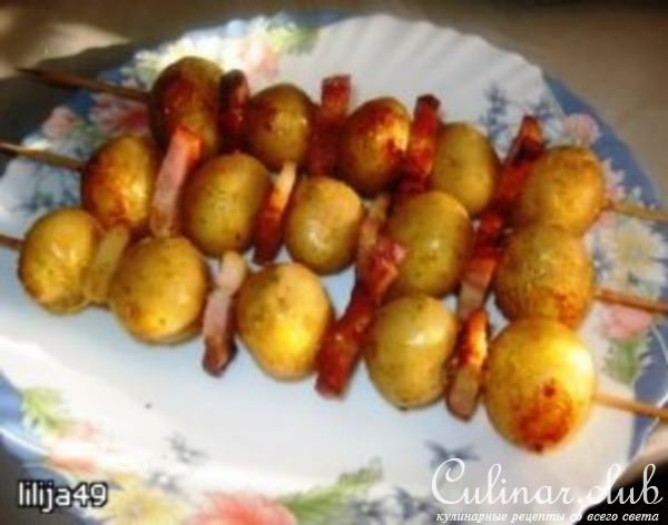 Шашлыки из молодой картошки