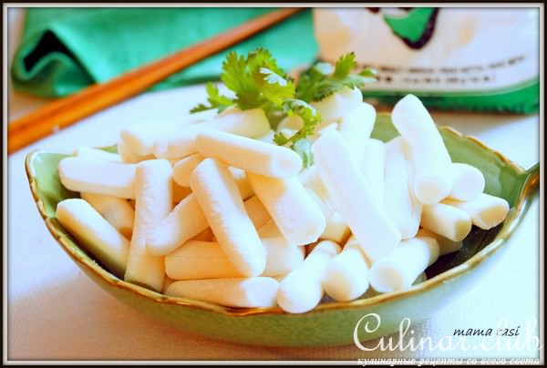 Тток (tteok). Рисовые брусочки, как основа корейских блюд. 