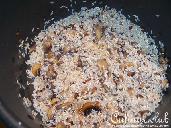 ризотто с шампиньонами.