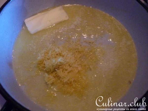 Паста Linguine с лимонным соусом для нежной курочки с чесноком