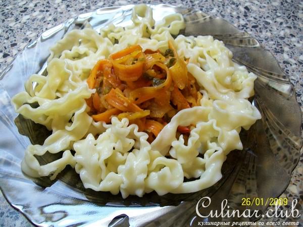 Спагетти-волна с овощами