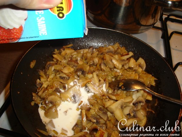 макароны с грибами