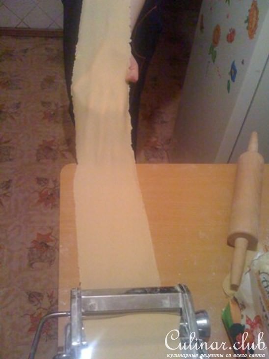 Домашняя лапша с сыром