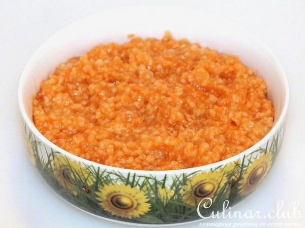 Пшенная каша с томатом и сыром