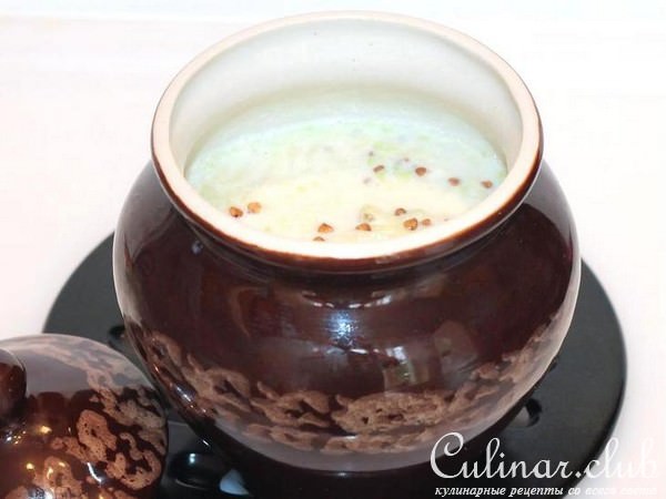 Каша гречневая, молочная с кабачком