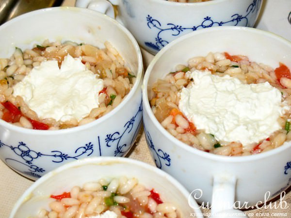 Рисовые тимбали с моцареллой(Sformatini di riso alla mozzarella)