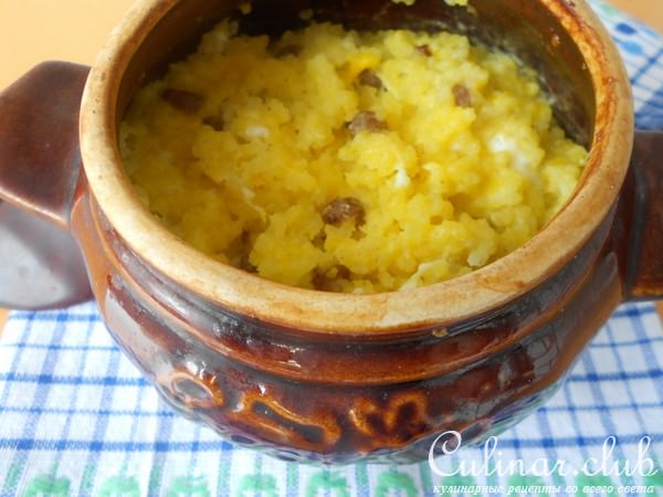 Каша боярская (из пшена с изюмом)