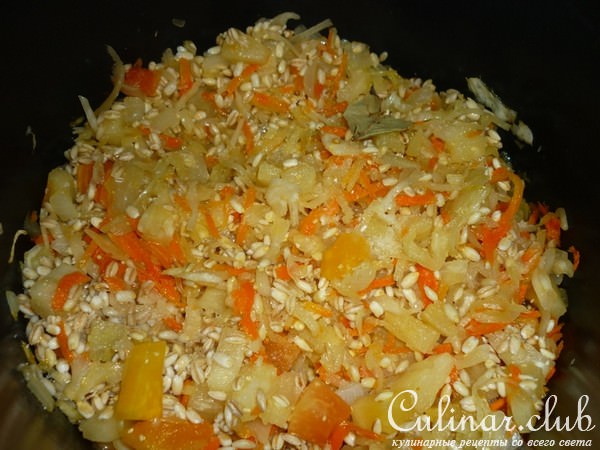 Перлово-капустный гарнир к нежной курочке