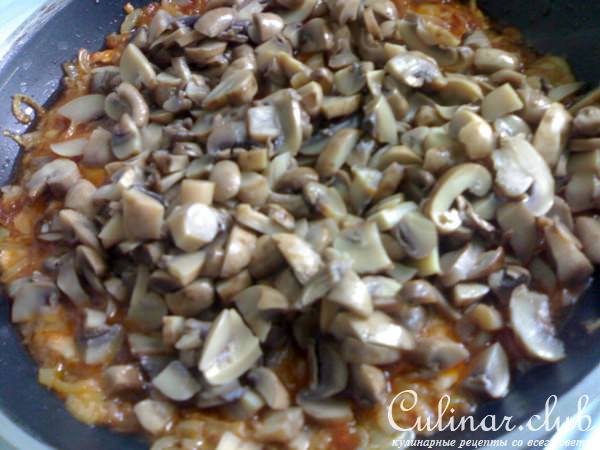 Гуляш грибной с кусочками курицы