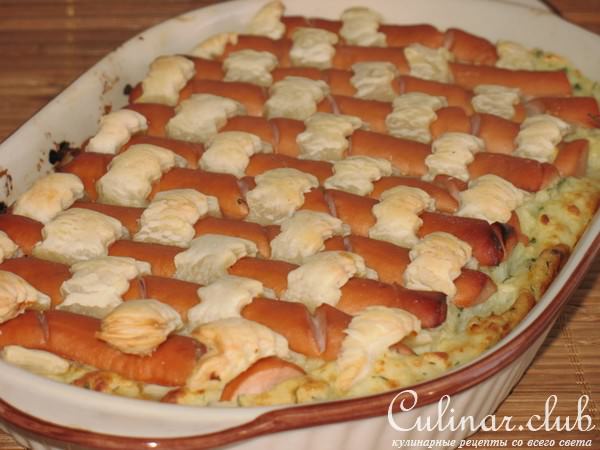 Печеное пюре из картошки и кольраби.