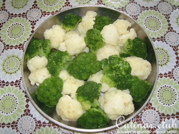 Цветная капуста и брокколи, запеченные в духовке