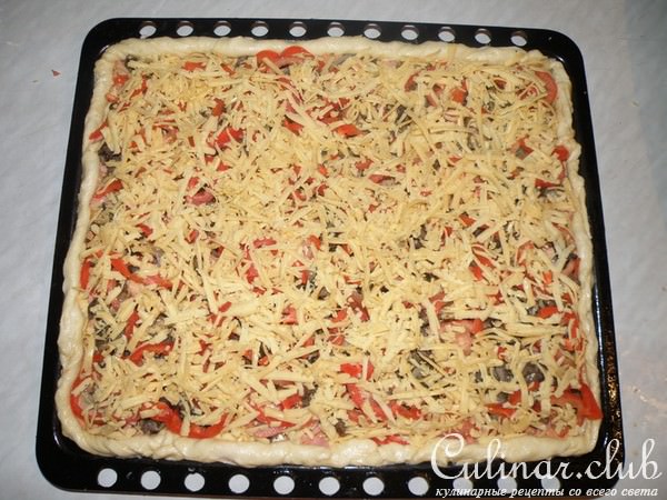 Пицца без дрожжей с грибами.(Мой вариант)