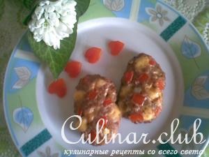 Котлеты с сыром и помидорами