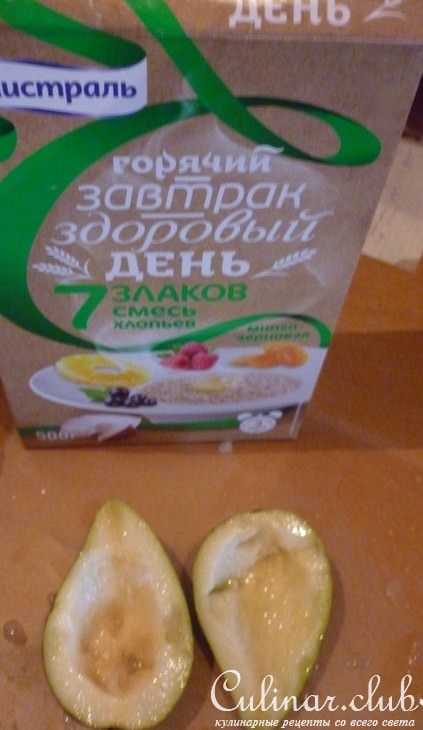 ГРуши, фаршированные беконом с хлопьями