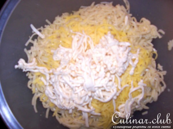 Бабка из лапши с сыром
