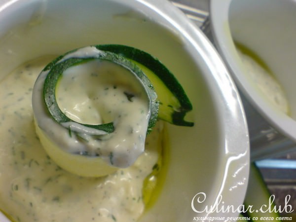 Цуккини с козьим сыром,запечённые порционно