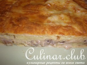 Пирог из лаваша с картофельно-сливочно-грибной начинкой
