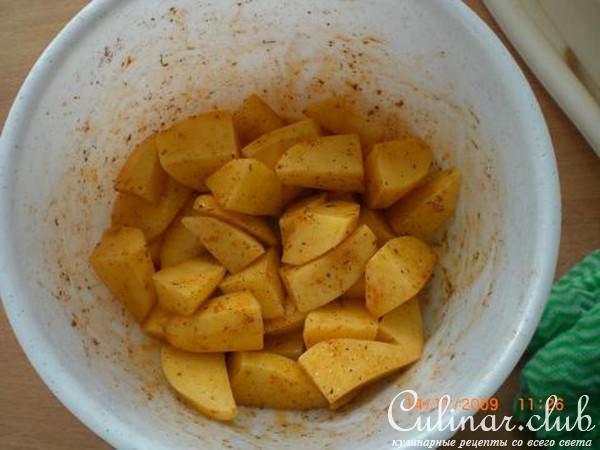 Куринные ножки с овощами в рукаве