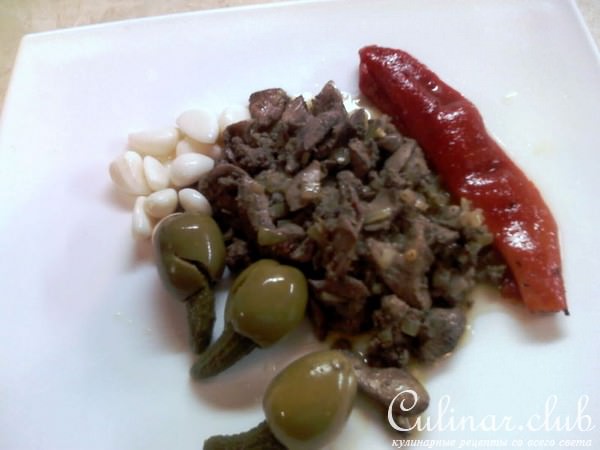 Печень в огне (цыпленка)