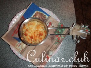 Жульен из гребешка с креветкой