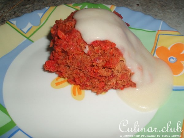 Свекольный кекс с мясом