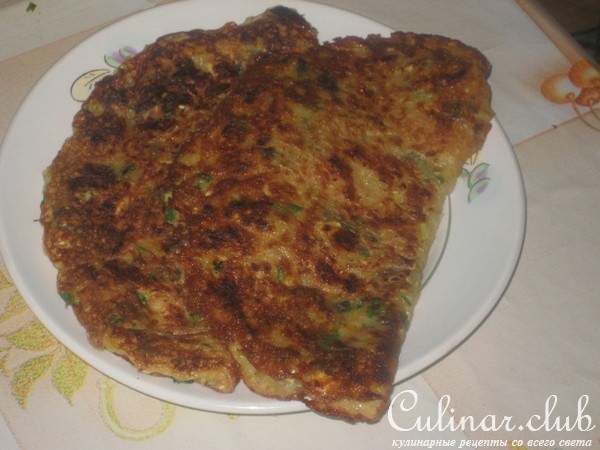 Кабачковые драники с ветчиной и сыром