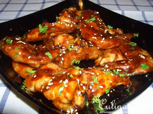 Куриные крылышки в соусе Терияки