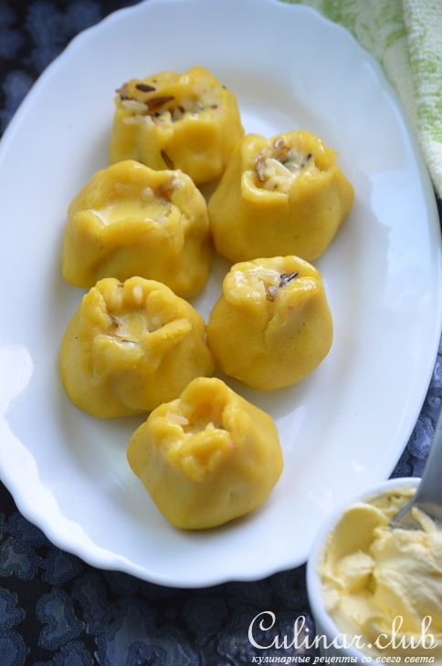 Картофельные мешочки с рисом 