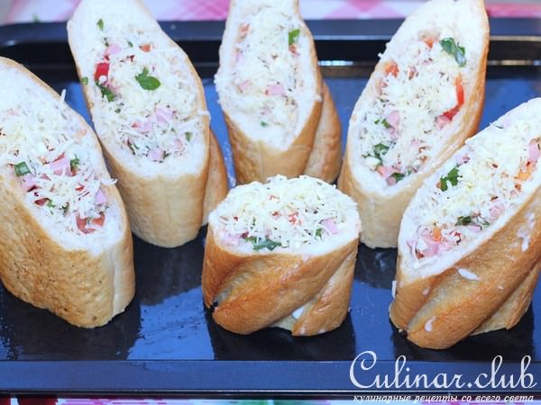 Хлебные стаканчики из багета