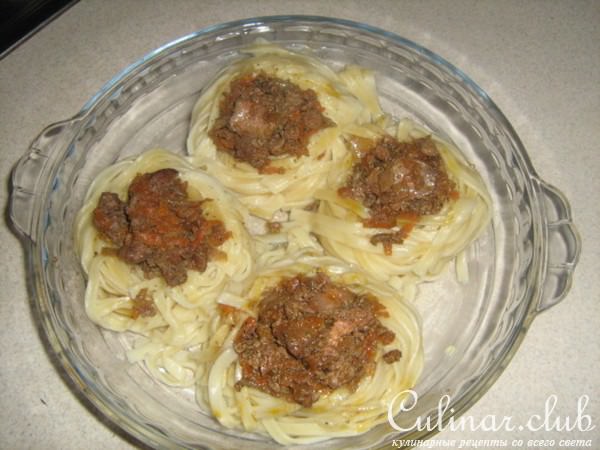 Фаршированные макаронные гнезда (вариант)