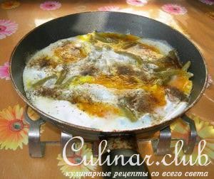 Яичница со стручковой фасолью