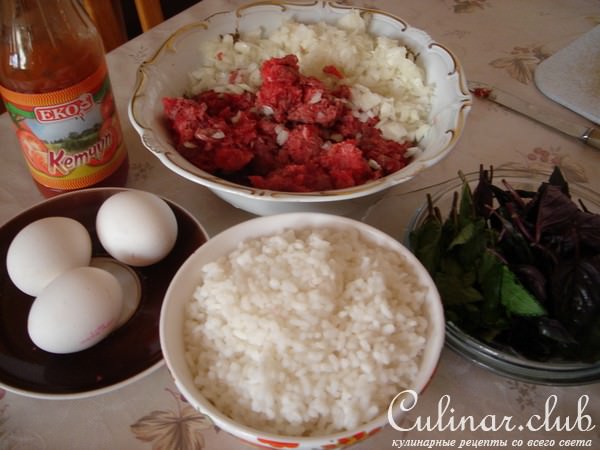 Котлеты с рисом и базиликом