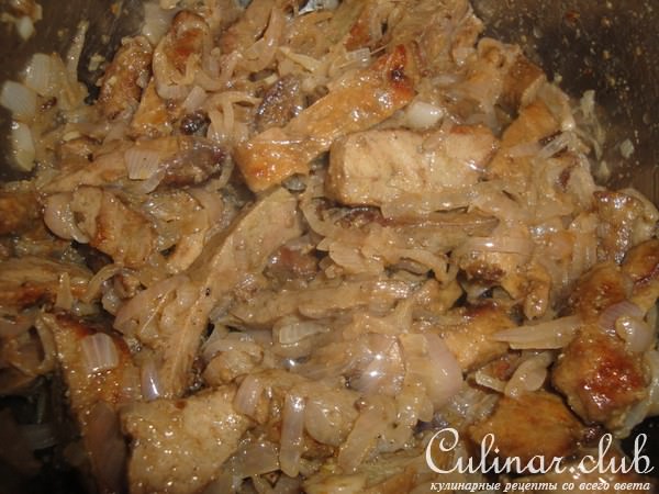Печень жареная с луком