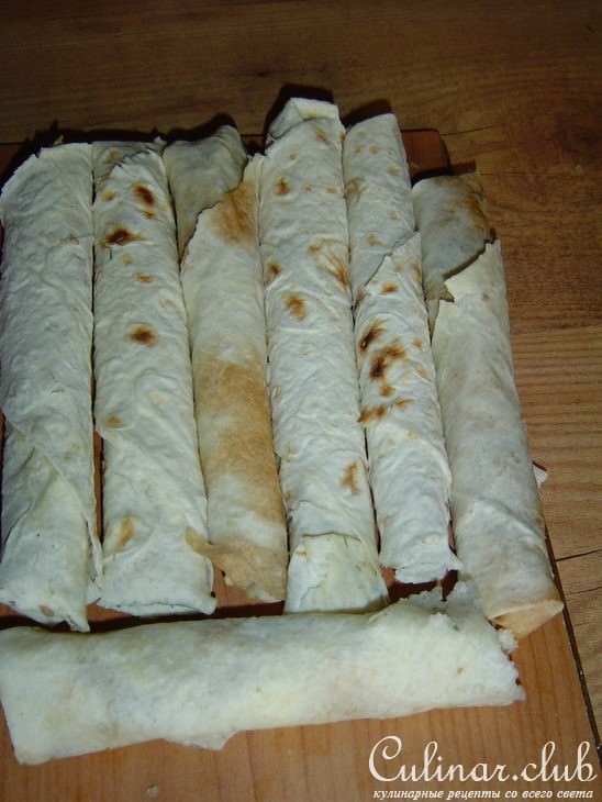 Горячая закуска из лаваша