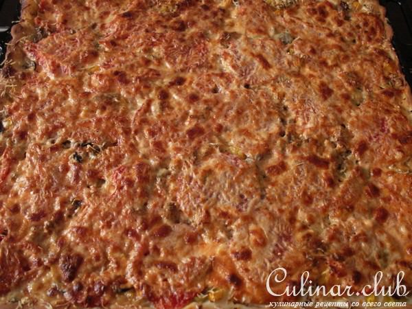 Пицца на скорую руку(с тушенкой)