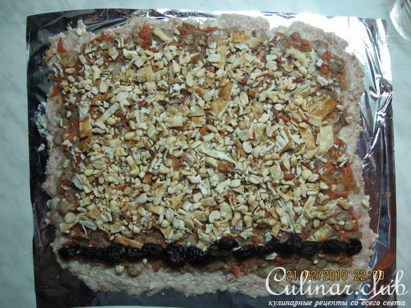 МЯСНОЙ РУЛЕТ ИЗ ФАРША «ГРИБНИК» (вариант)