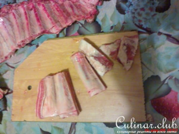 Ребра свиные с шампиньонами