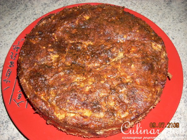 Мясной пирог из лаваша