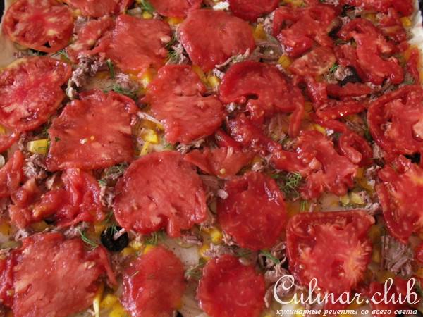 Пицца на скорую руку(с тушенкой)