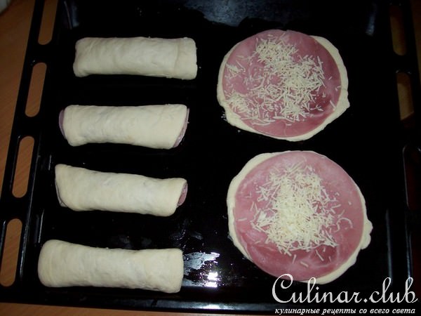 рулетики с ветчиной и сыром