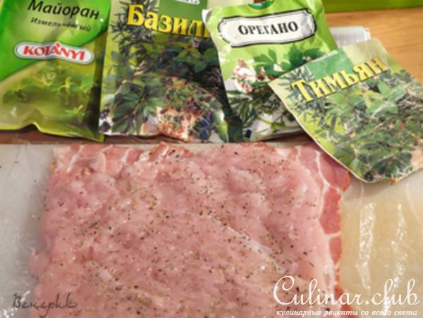 Куриный рулет в беконе