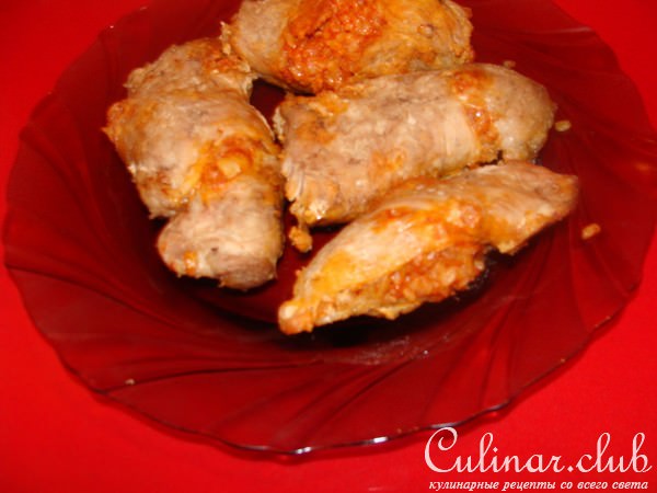 Мясные трубочки с рисовой начинкой