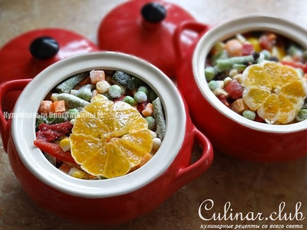 Овощи из горшочка с апельсиновой ноткой
