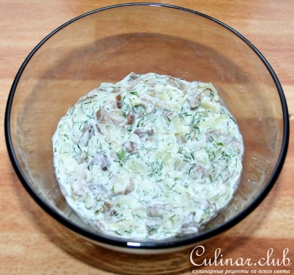 Горячая закуска "Лукошко с грибами"