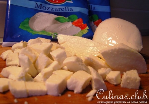 Цукини и шампиньоны запеченые с сыром Моцарелла