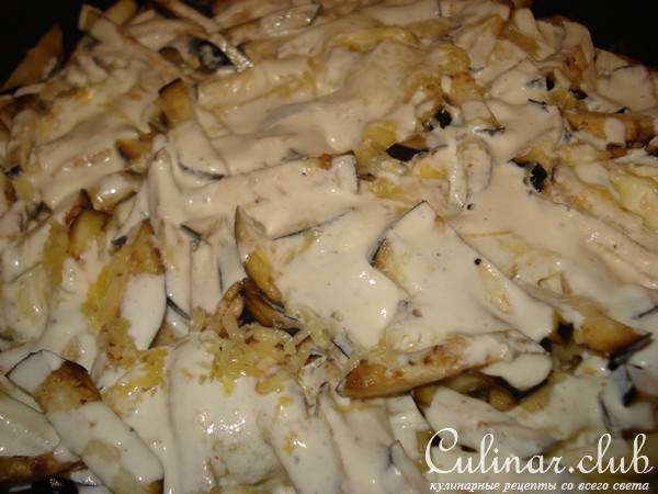 Картофель с баклажанами в сливках