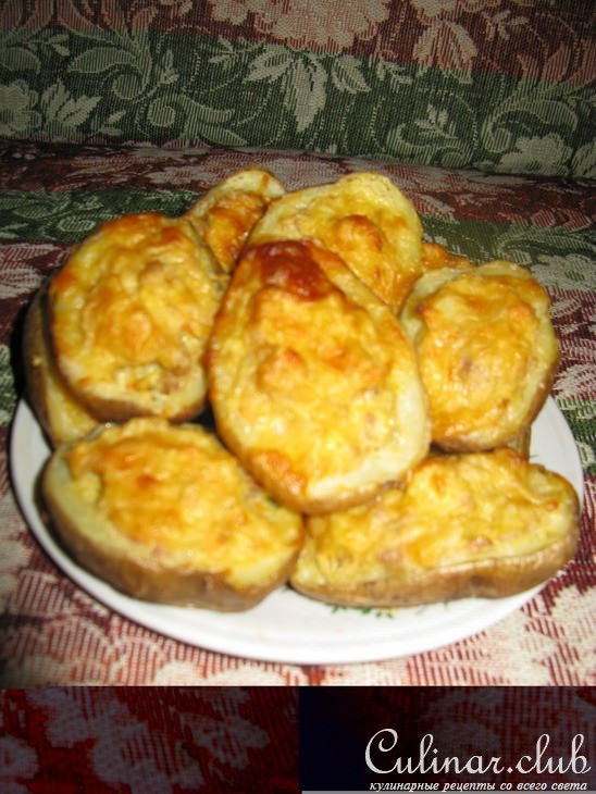 Фаршированный картофель "Лодочки" с фаршем и овощами
