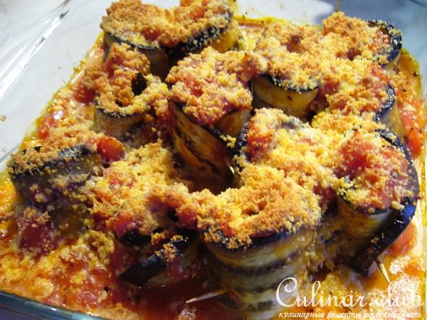 Melanzane alla parmigiana (баклажановые рулетики с моцареллой)
