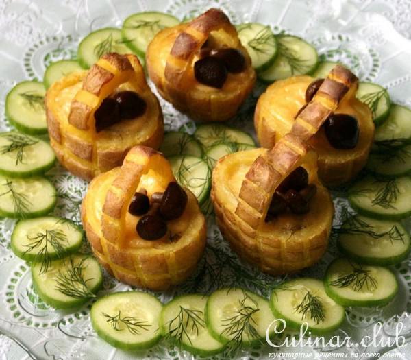 Горячая закуска "Лукошко с грибами"